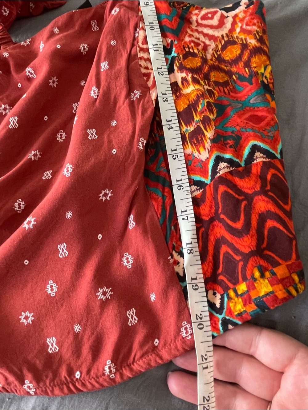 torrid Rust Red Printed Ruffle Strap Camisole - Picture 5 of 5